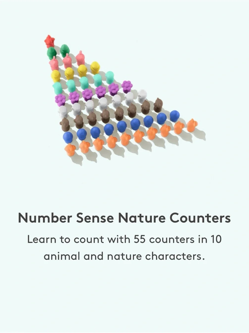 Lovevery. Montessori Math Bars & Number Tiles - not completed